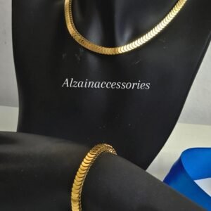 طقم قشورالسمكة ذهبي
