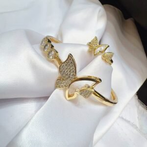 طقم مجوهرات الفراشات ذهبية